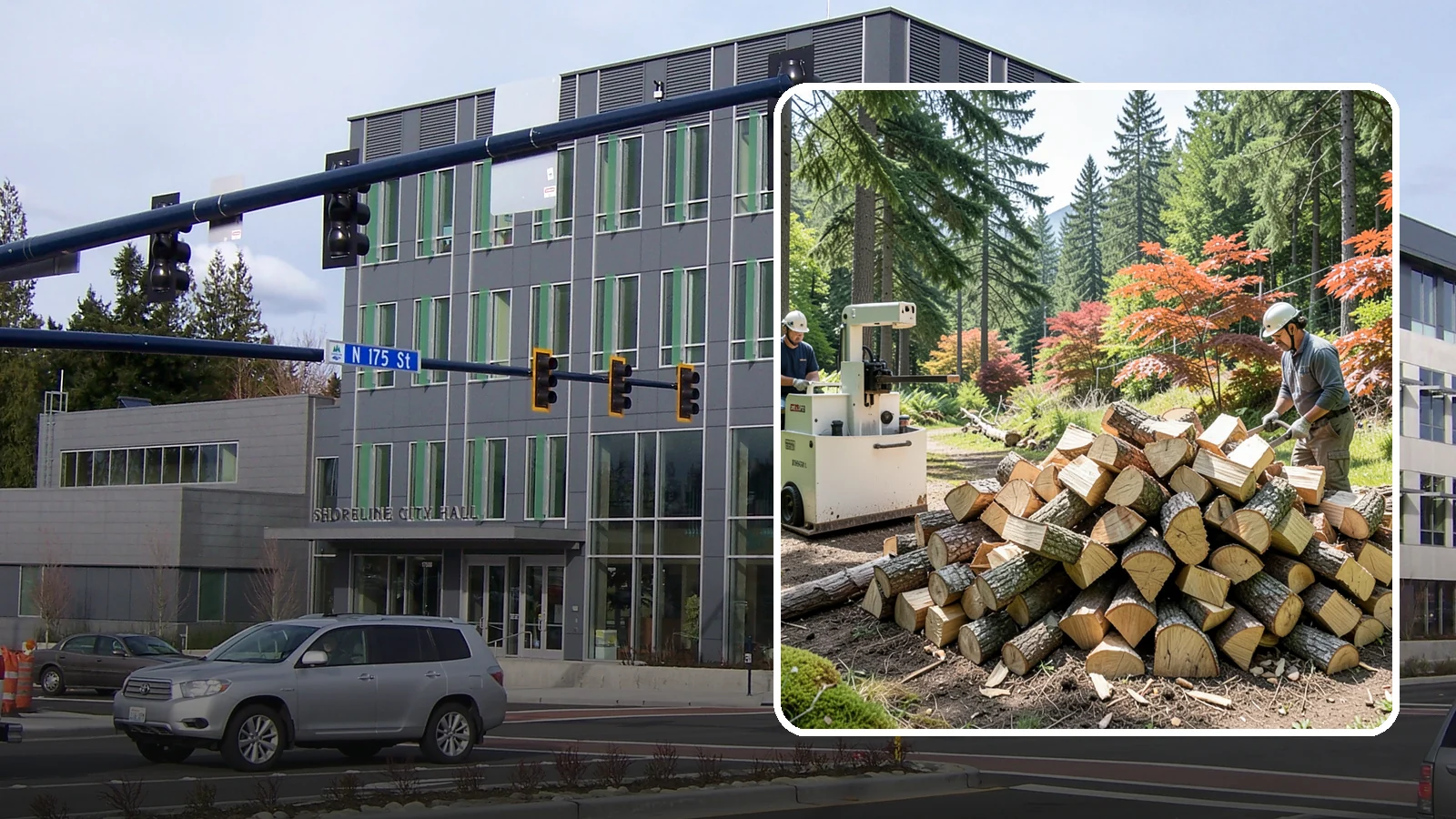 Firewood Cutting in Shoreline, King County, WA - Precise firewood cutting that brings logs down to the burn lengths your appliance needs.