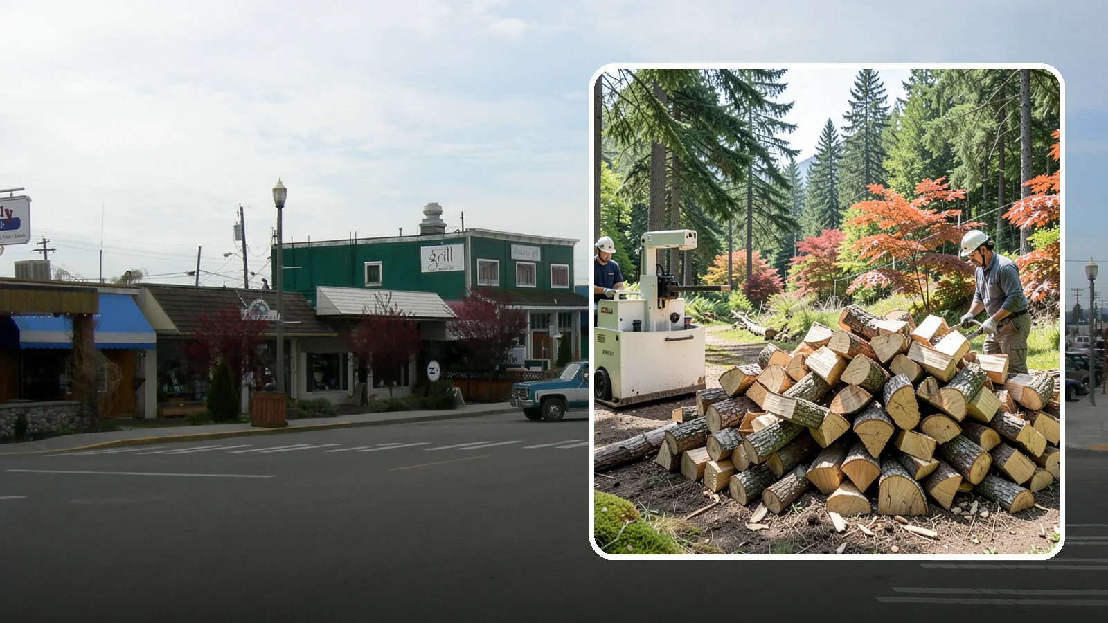 Firewood Cutting in Stanwood, Snohomish County, WA - Precise firewood cutting that brings logs down to the burn lengths your appliance needs.