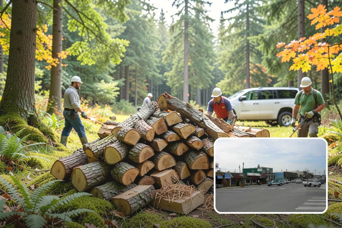 Firewood Cutting in Stanwood, Snohomish County, WA - Consistent lengths that fit your appliance