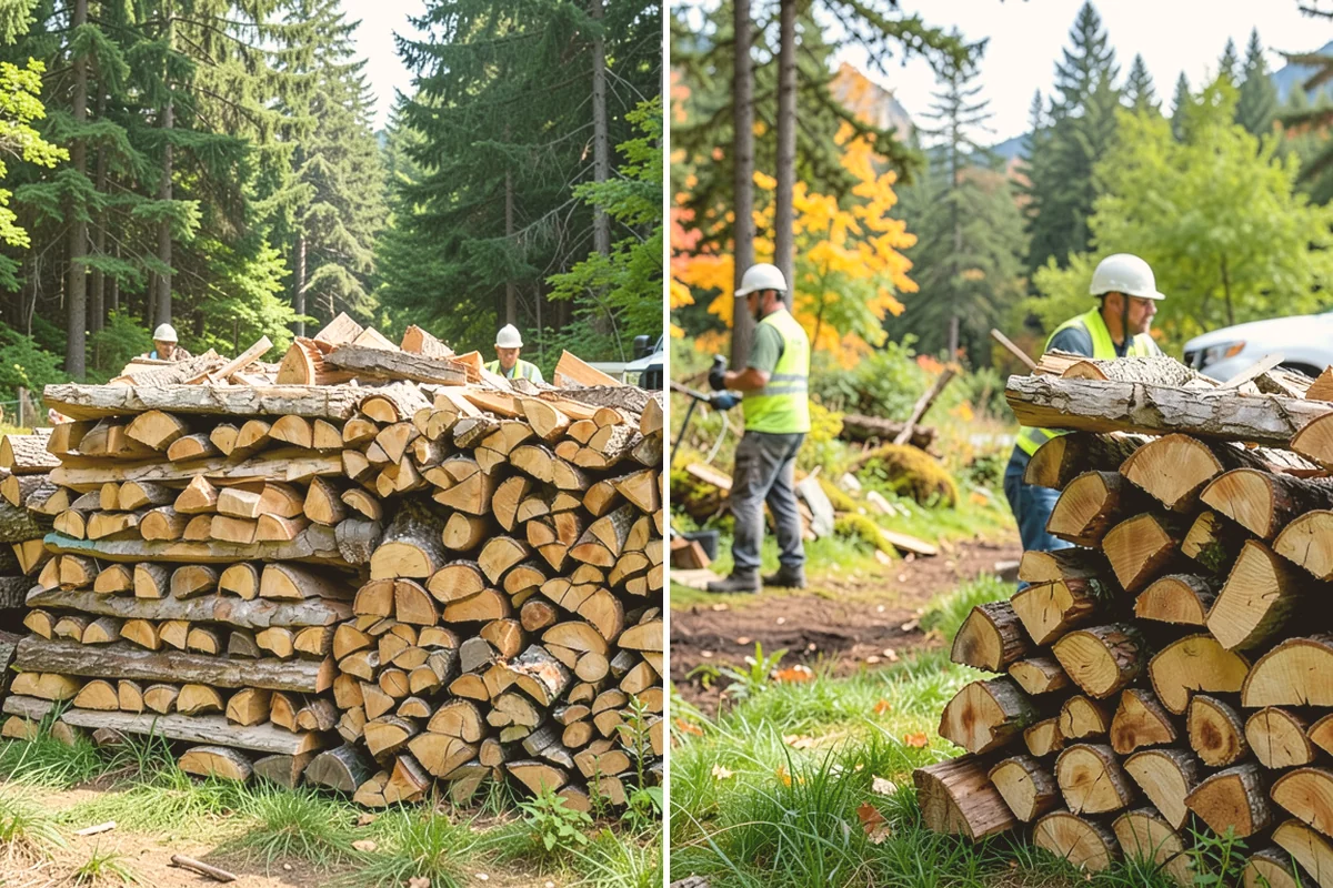Firewood Cutting in Stanwood, Snohomish County, WA - Confirm your target burn length and volume