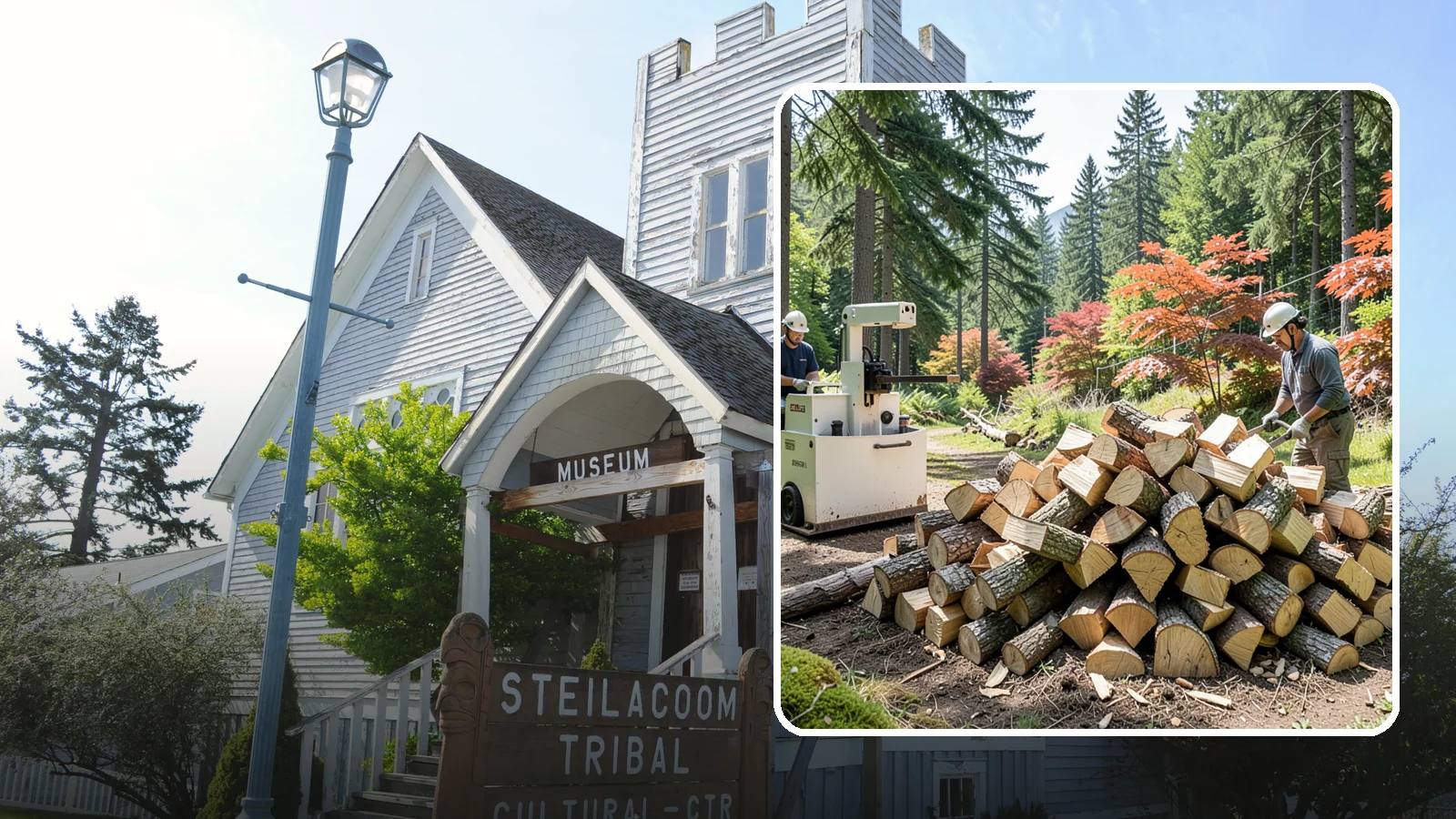 Firewood Cutting in Steilacoom, Pierce County, WA - Precise firewood cutting that brings logs down to the burn lengths your appliance needs.
