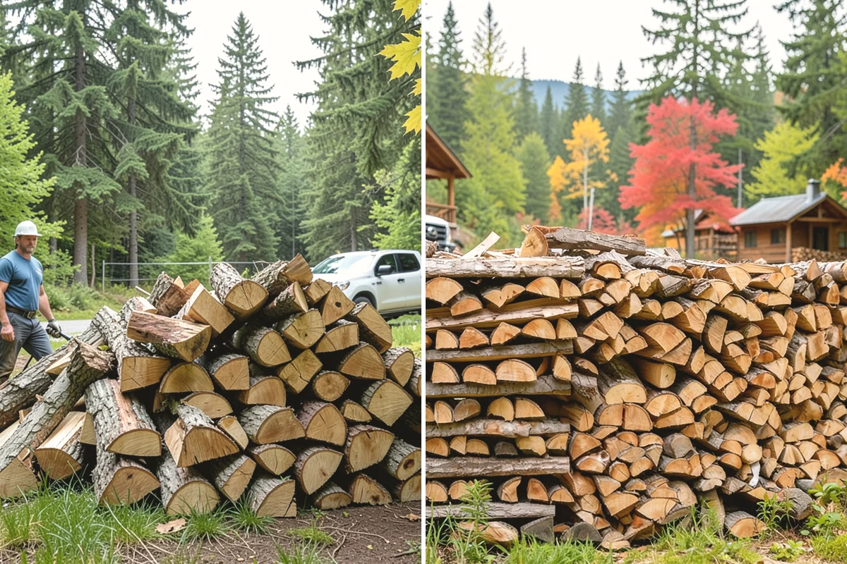 Firewood Cutting in Steilacoom, Pierce County, WA - Confirm your target burn length and volume