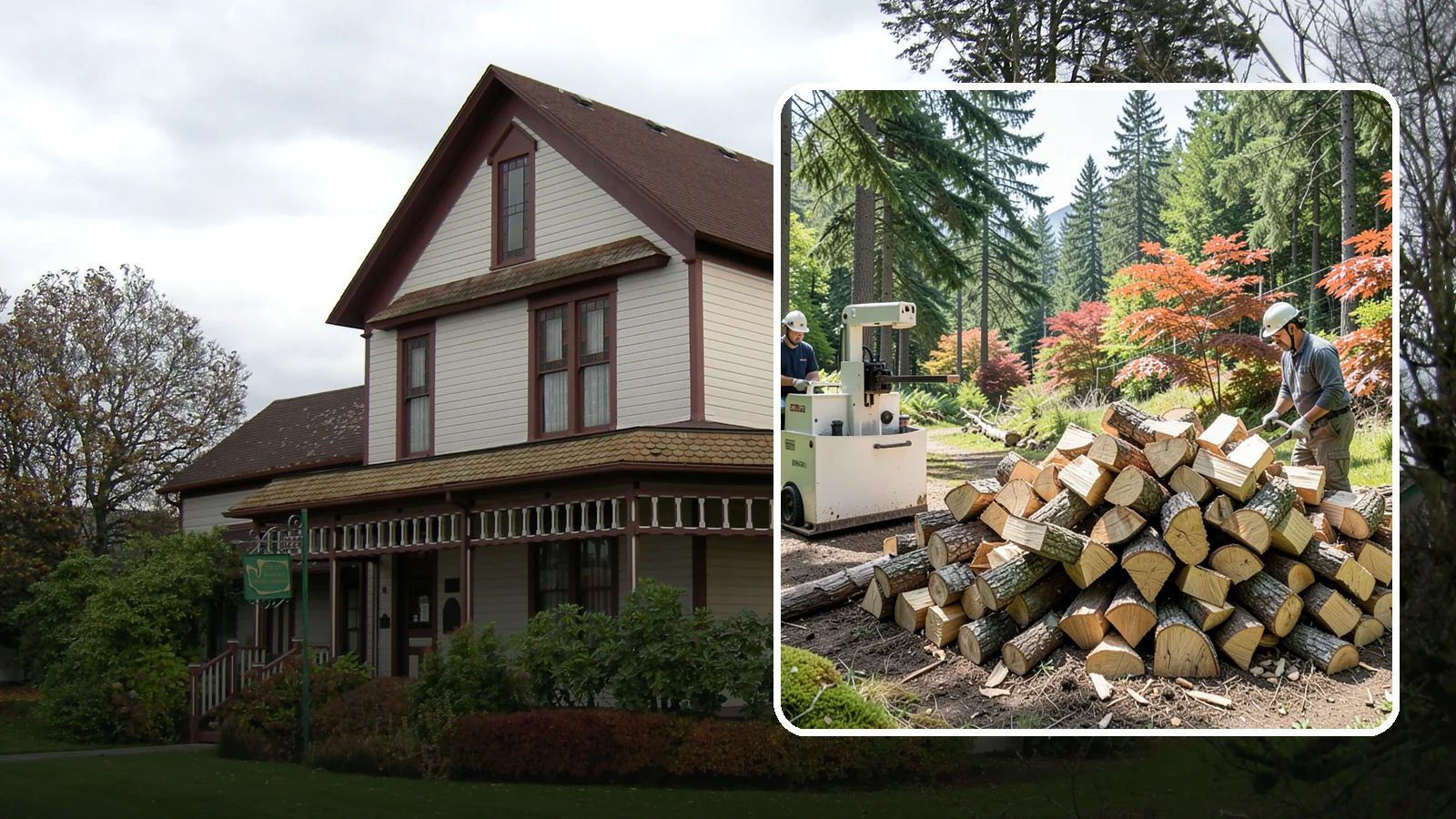 Firewood Cutting in Sumner, Pierce County, WA - Precise firewood cutting that brings logs down to the burn lengths your appliance needs.