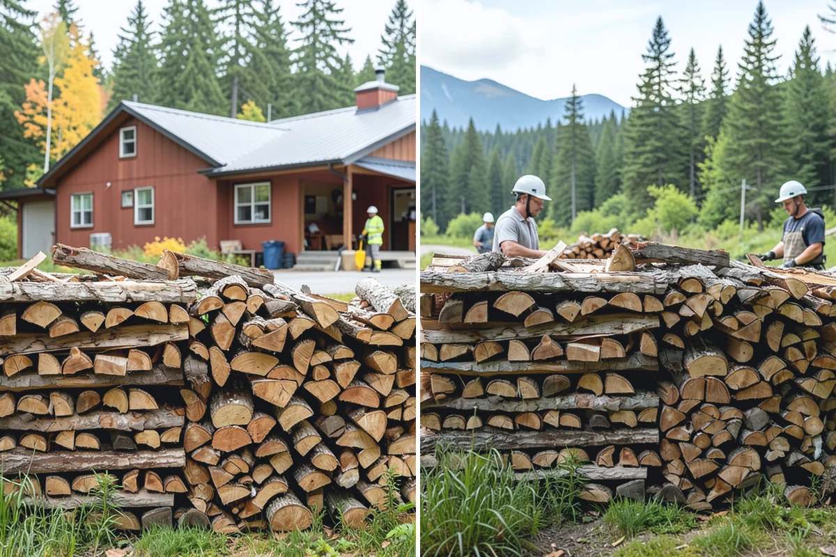 Firewood Cutting in Sumner, Pierce County, WA - Confirm your target burn length and volume