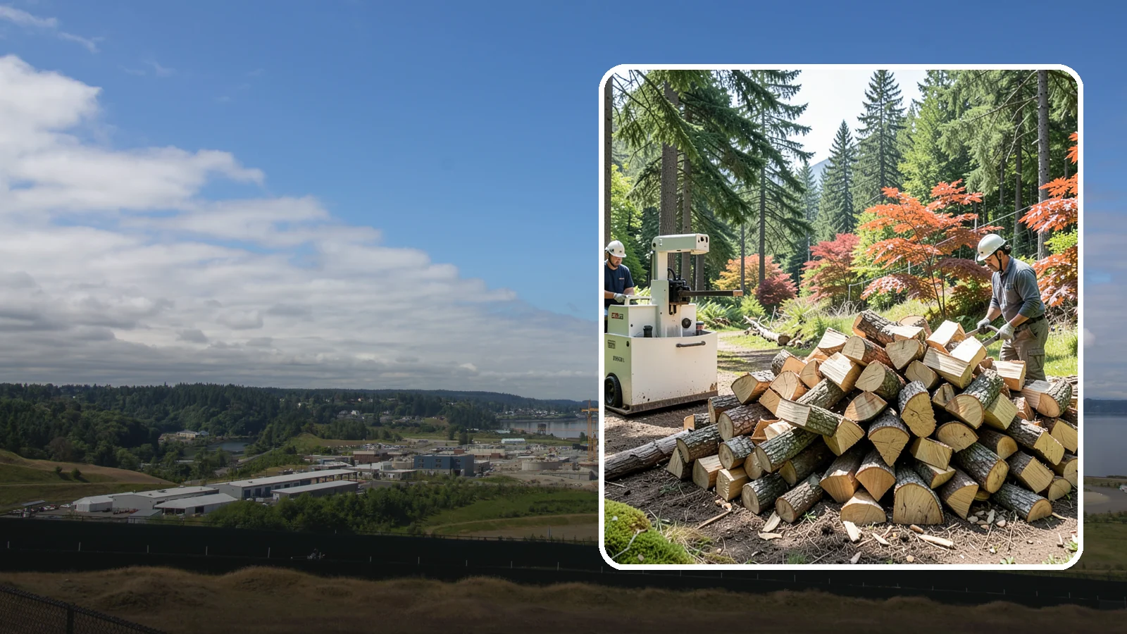 Firewood Cutting in University Place, Pierce County, WA - Precise firewood cutting that brings logs down to the burn lengths your appliance needs.