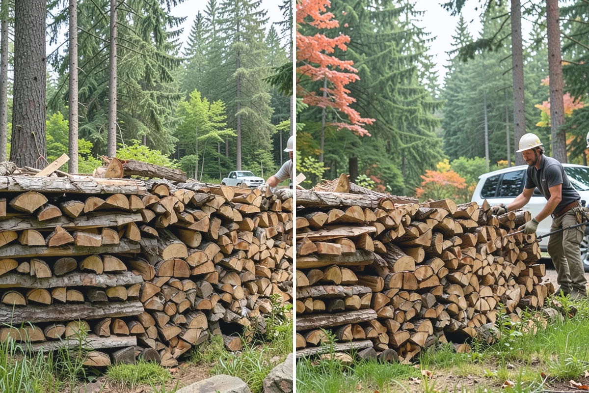 Firewood Cutting in Wilkeson, Pierce County, WA - Confirm your target burn length and volume