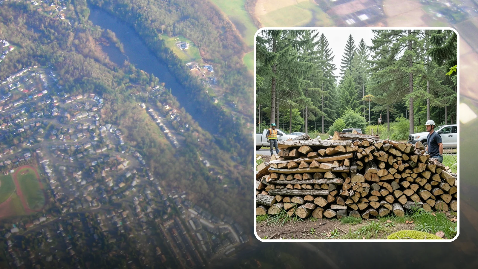 Firewood Debris Cleanup in Algona, King County, WA - We clear the scattered scraps, splinters, and leftover mess that pile up around a busy Pacific Northwest wood pile.