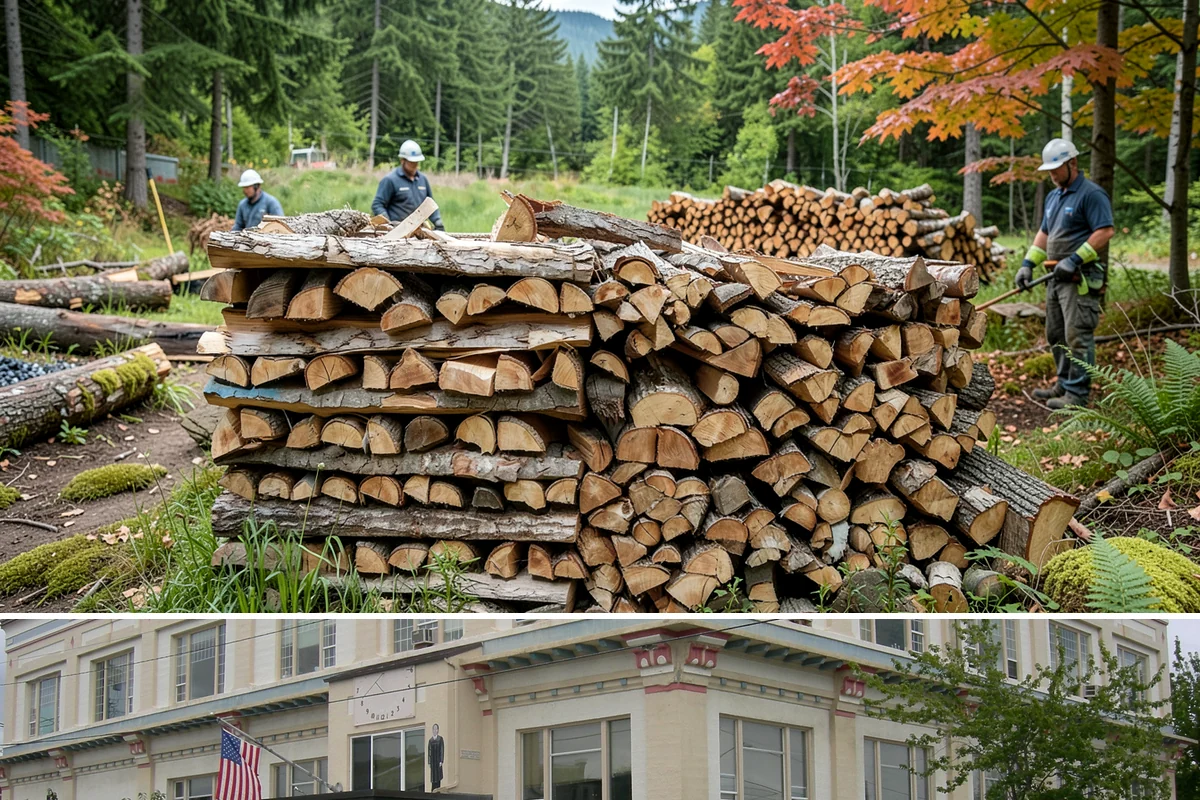 Firewood Debris Cleanup in Anacortes, Skagit County, WA - Late winter and early spring are ideal, once the heavy burning season winds down and the accumulated mess is at its peak.