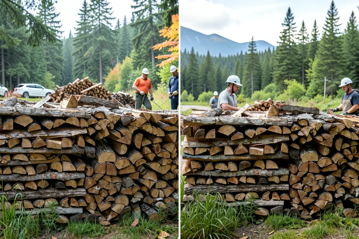 Firewood Debris Cleanup in Arlington, Snohomish County, WA - Walk the site and identify the material to remove