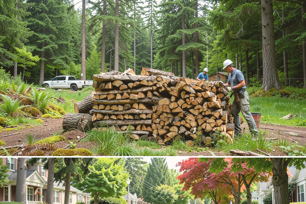 Firewood Debris Cleanup in Beaux Arts Village, King County, WA - Late winter and early spring are ideal, once the heavy burning season winds down and the accumulated mess is at its peak.