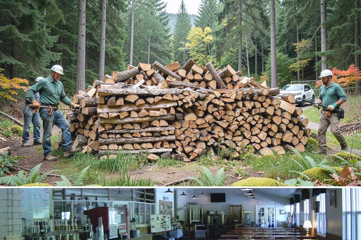 Firewood Debris Cleanup in Black Diamond, King County, WA - Late winter and early spring are ideal, once the heavy burning season winds down and the accumulated mess is at its peak.