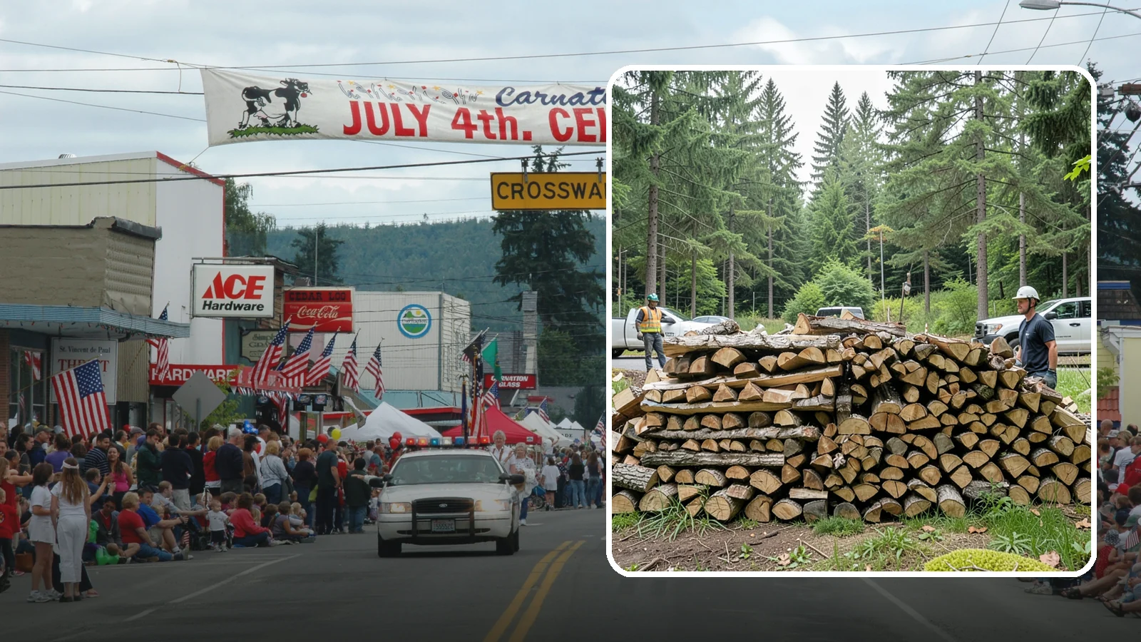 Firewood Debris Cleanup in Carnation, King County, WA - We clear the scattered scraps, splinters, and leftover mess that pile up around a busy Pacific Northwest wood pile.