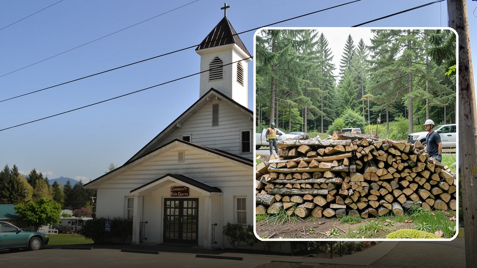 Firewood Debris Cleanup in Concrete, Skagit County, WA - We clear the scattered scraps, splinters, and leftover mess that pile up around a busy Pacific Northwest wood pile.