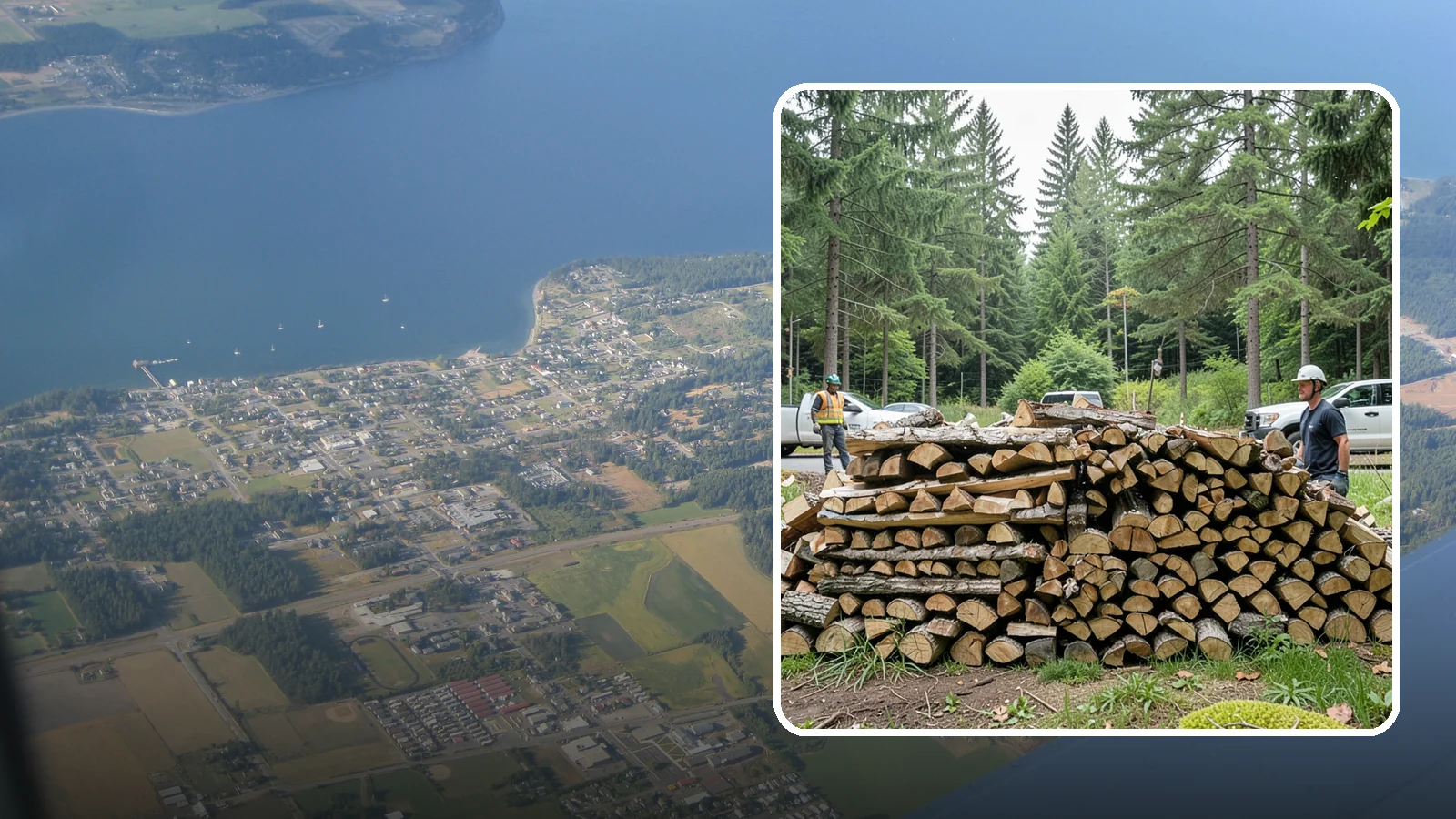 Firewood Debris Cleanup in Coupeville, Island County, WA - We clear the scattered scraps, splinters, and leftover mess that pile up around a busy Pacific Northwest wood pile.