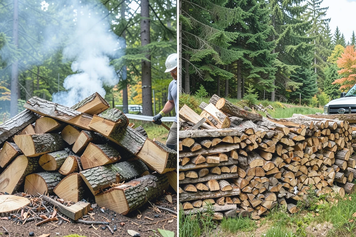 Firewood Debris Cleanup in Coupeville, Island County, WA - Walk the site and identify the material to remove