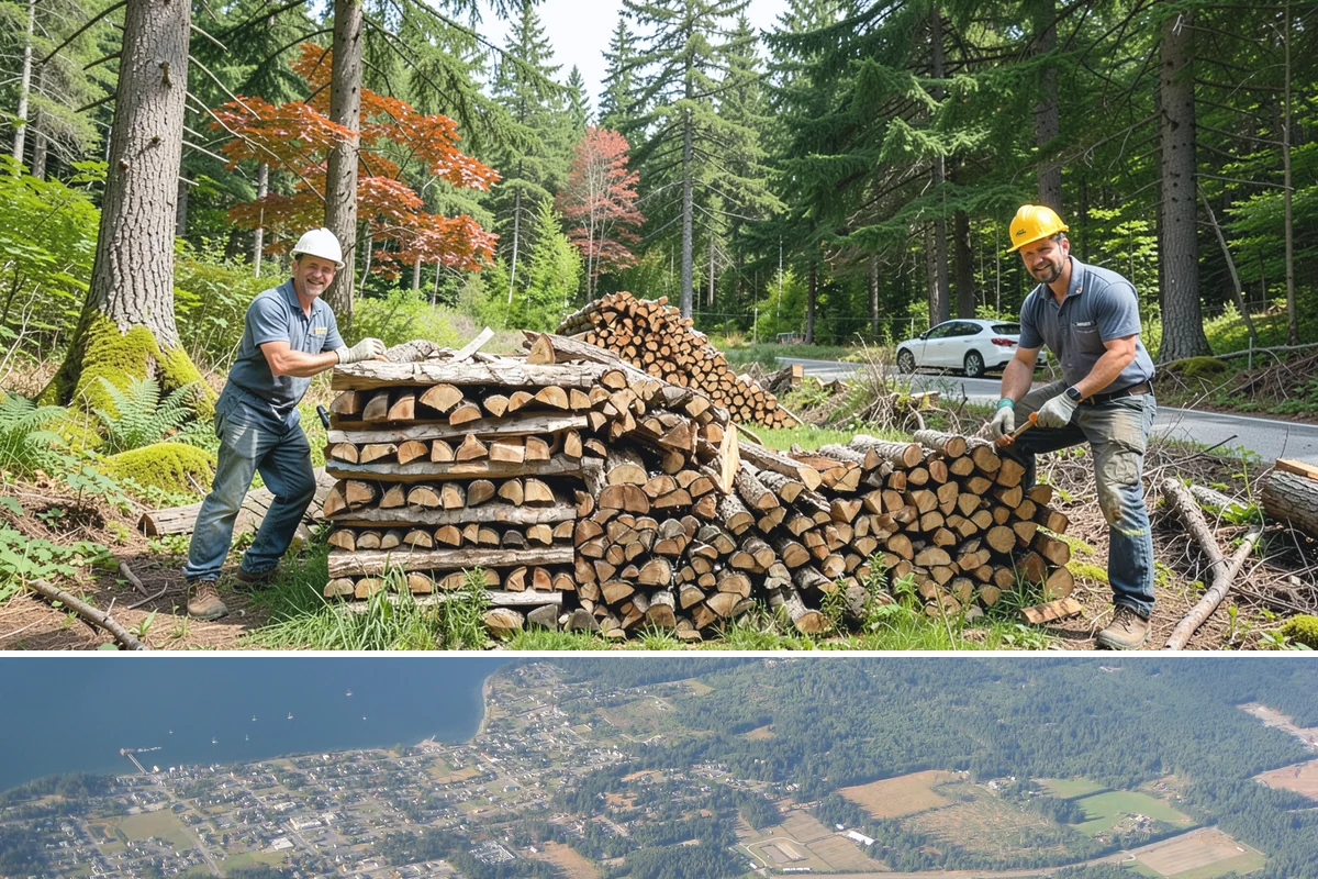 Firewood Debris Cleanup in Coupeville, Island County, WA - Late winter and early spring are ideal, once the heavy burning season winds down and the accumulated mess is at its peak.