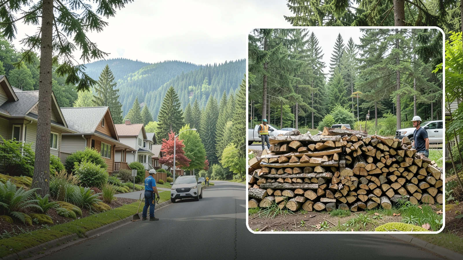 Firewood Debris Cleanup in Darrington, Snohomish County, WA - We clear the scattered scraps, splinters, and leftover mess that pile up around a busy Pacific Northwest wood pile.