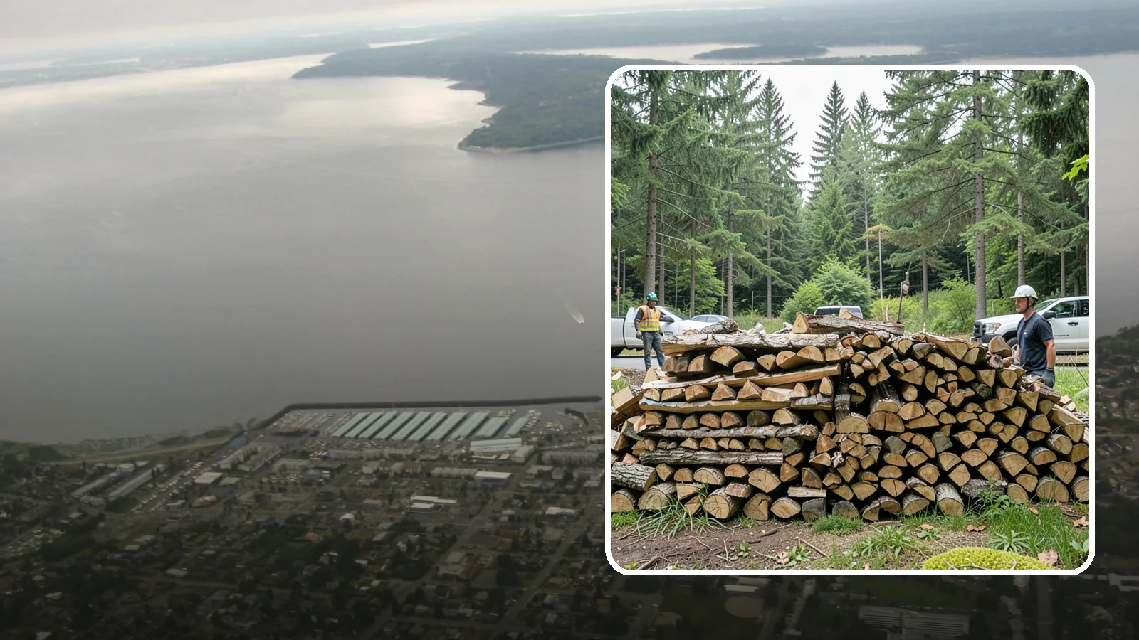Firewood Debris Cleanup in Des Moines, King County, WA - We clear the scattered scraps, splinters, and leftover mess that pile up around a busy Pacific Northwest wood pile.