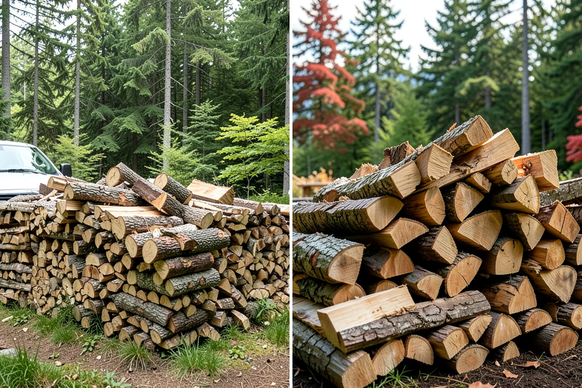 Firewood Debris Cleanup in DuPont, Pierce County, WA - Walk the site and identify the material to remove