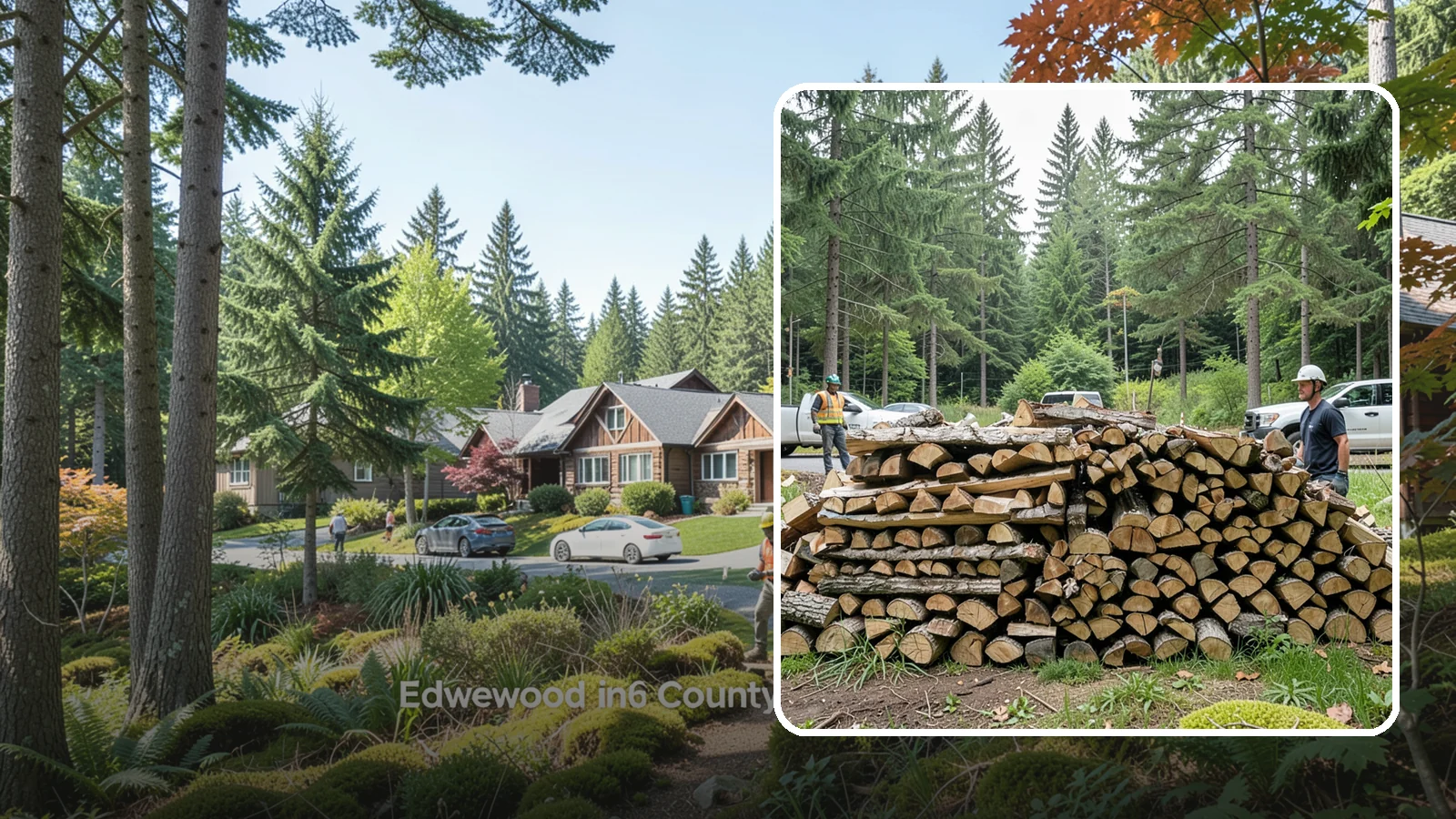 Firewood Debris Cleanup in Edgewood, Pierce County, WA - We clear the scattered scraps, splinters, and leftover mess that pile up around a busy Pacific Northwest wood pile.