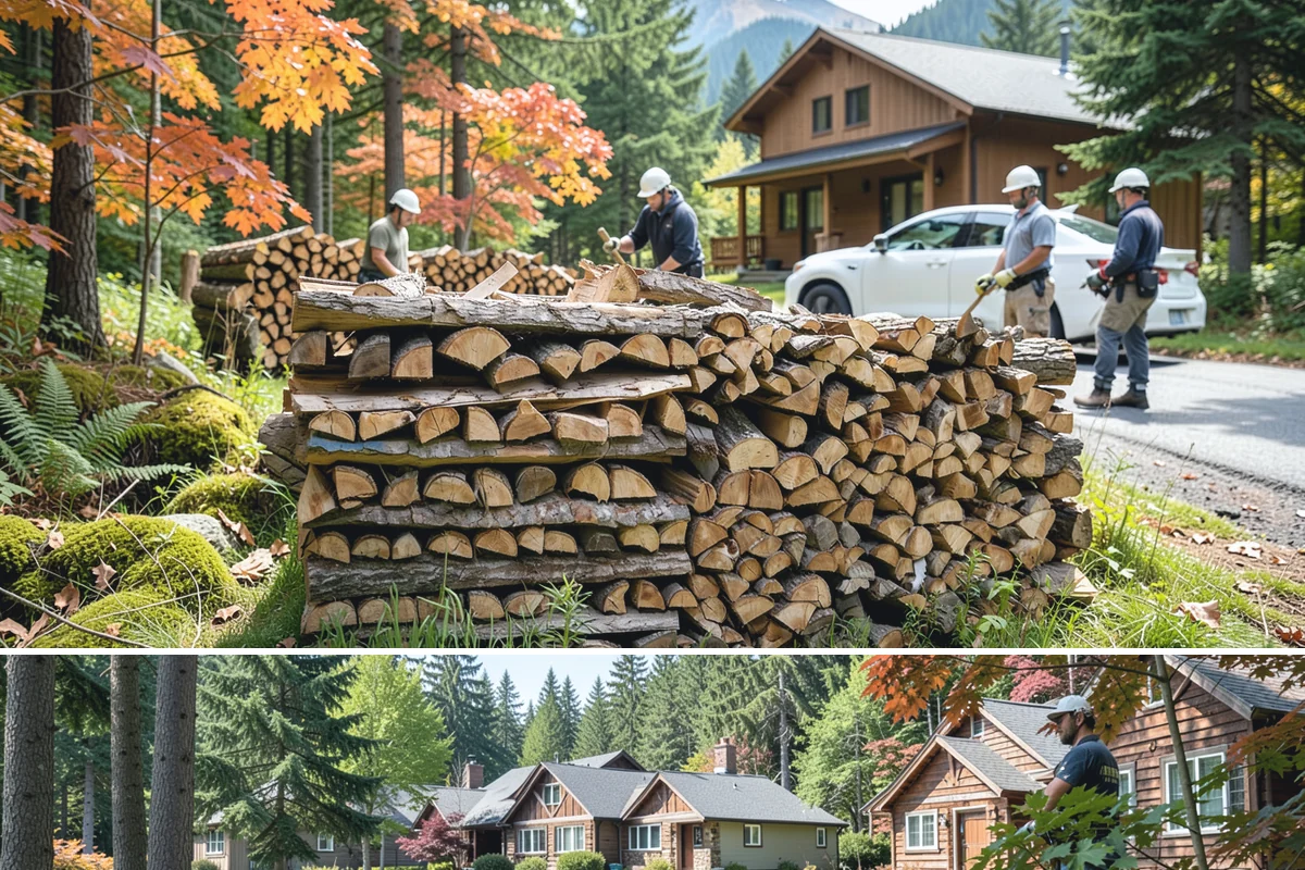 Firewood Debris Cleanup in Edgewood, Pierce County, WA - Late winter and early spring are ideal, once the heavy burning season winds down and the accumulated mess is at its peak.