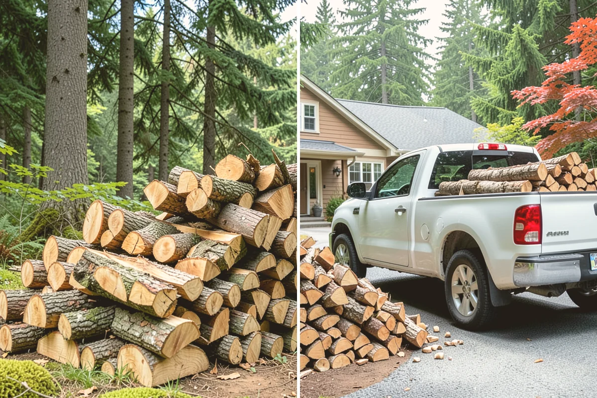 Firewood Debris Cleanup in Edmonds, Snohomish County, WA - Walk the site and identify the material to remove