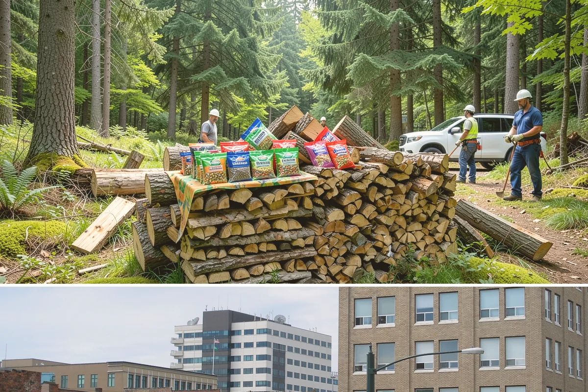 Firewood Debris Cleanup in Everett, Snohomish County, WA - Late winter and early spring are ideal, once the heavy burning season winds down and the accumulated mess is at its peak.