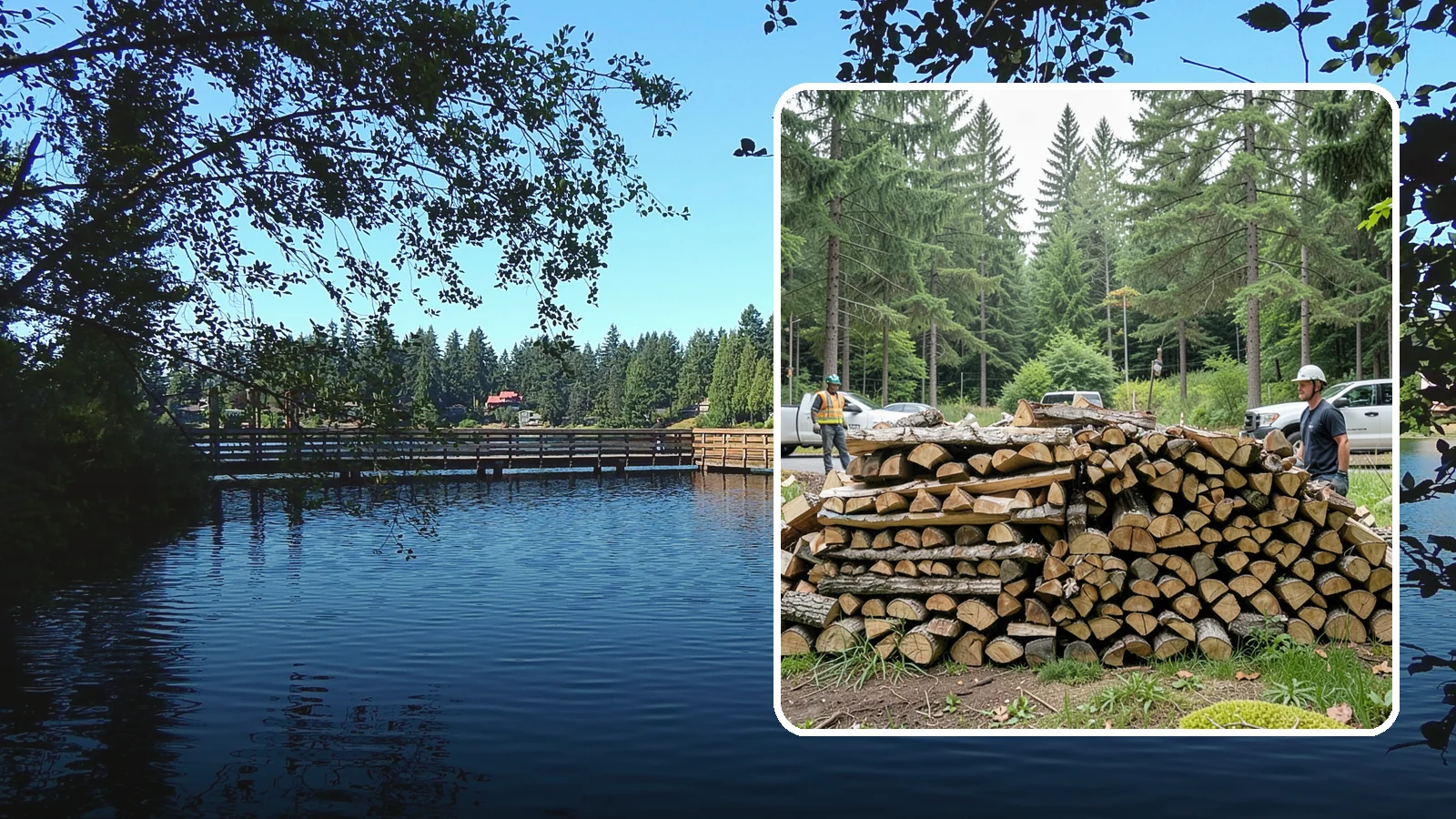 Firewood Debris Cleanup in Federal Way, King County, WA - We clear the scattered scraps, splinters, and leftover mess that pile up around a busy Pacific Northwest wood pile.