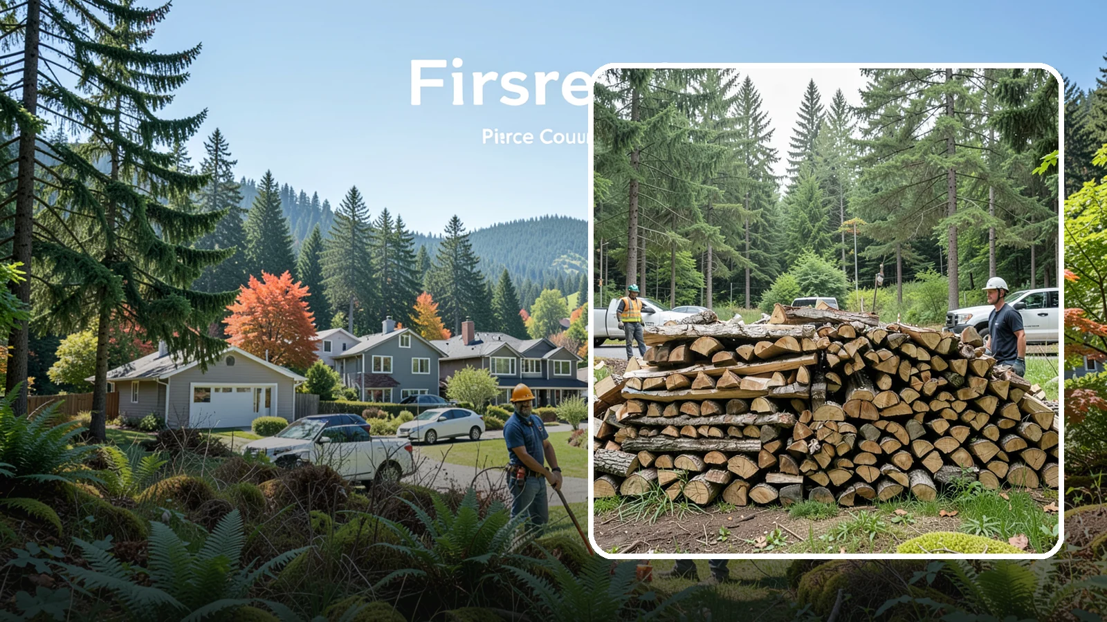 Firewood Debris Cleanup in Fircrest, Pierce County, WA - We clear the scattered scraps, splinters, and leftover mess that pile up around a busy Pacific Northwest wood pile.