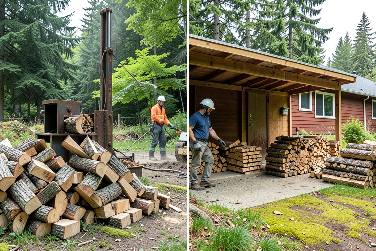 Firewood Debris Cleanup in Fircrest, Pierce County, WA - Walk the site and identify the material to remove