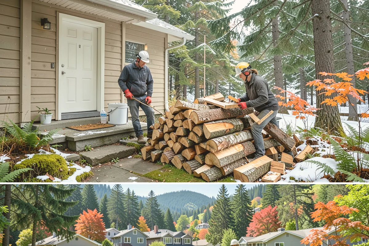 Firewood Debris Cleanup in Fircrest, Pierce County, WA - Late winter and early spring are ideal, once the heavy burning season winds down and the accumulated mess is at its peak.