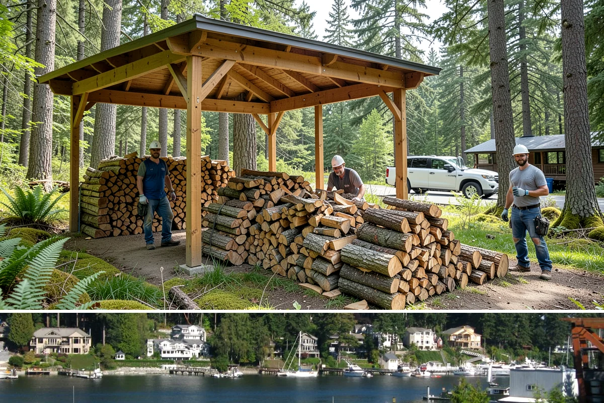 Firewood Debris Cleanup in Gig Harbor, Pierce County, WA - Late winter and early spring are ideal, once the heavy burning season winds down and the accumulated mess is at its peak.