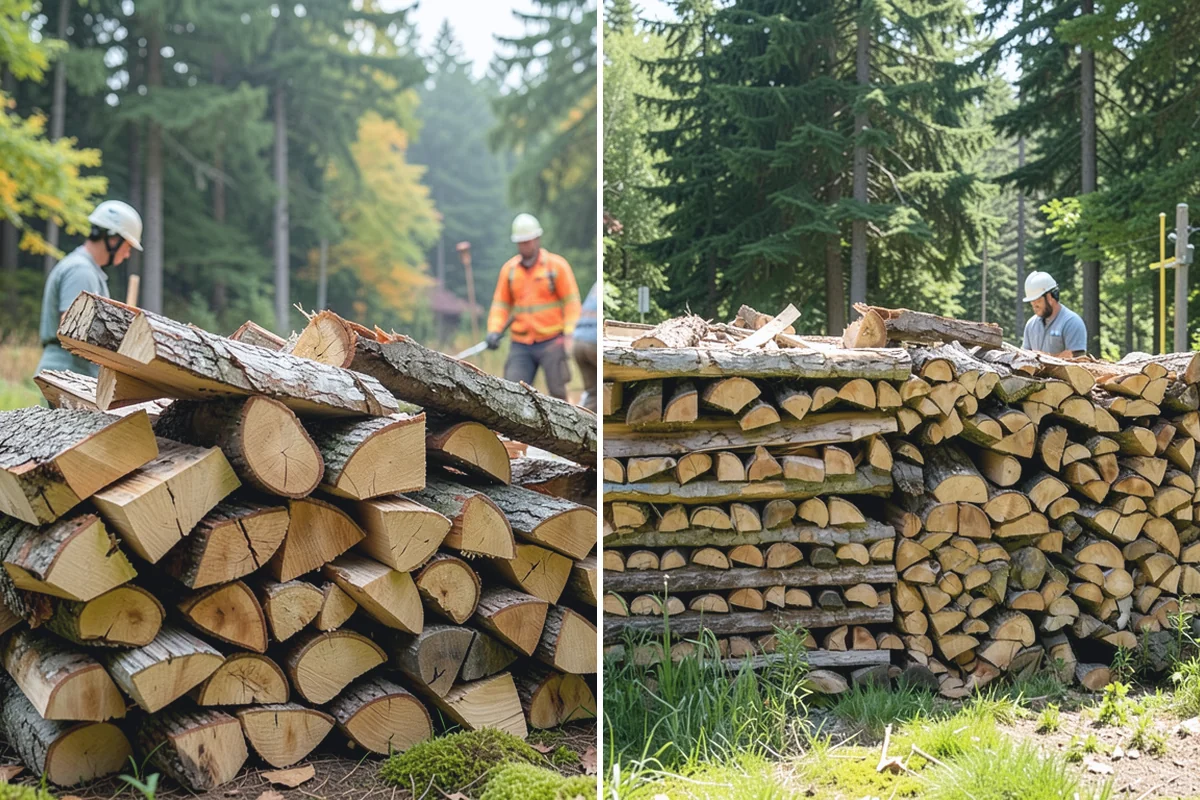 Firewood Debris Cleanup in Hamilton, Skagit County, WA - Walk the site and identify the material to remove