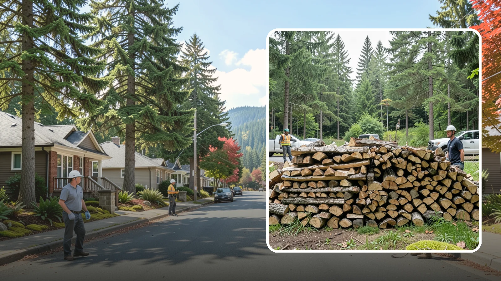 Firewood Debris Cleanup in Hunts Point, King County, WA - We clear the scattered scraps, splinters, and leftover mess that pile up around a busy Pacific Northwest wood pile.