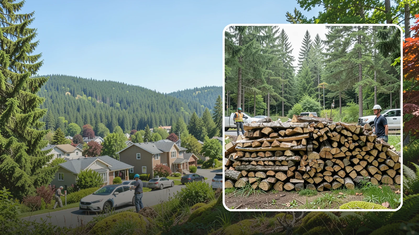 Firewood Debris Cleanup in Index, Snohomish County, WA - We clear the scattered scraps, splinters, and leftover mess that pile up around a busy Pacific Northwest wood pile.