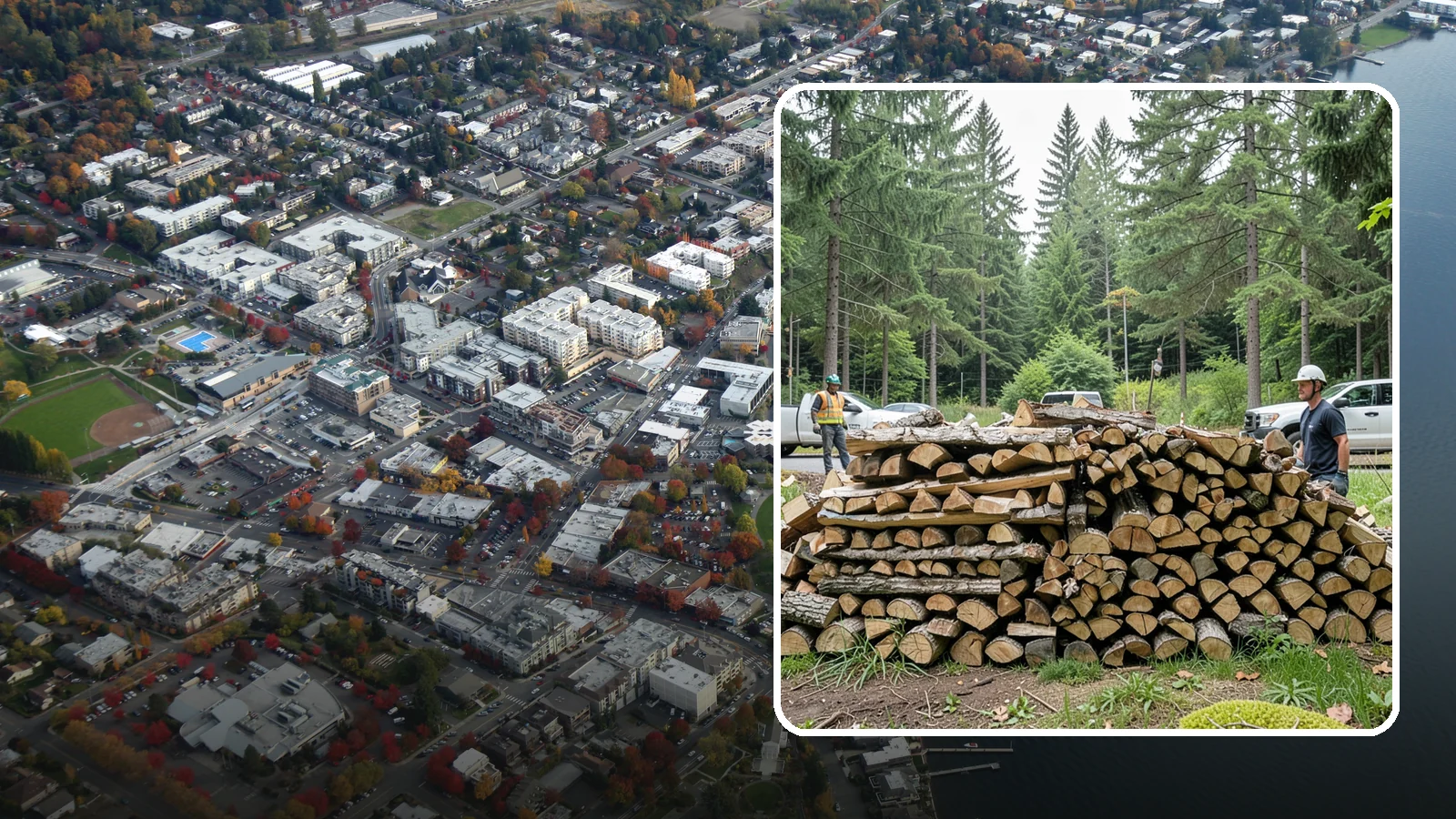 Firewood Debris Cleanup in Kirkland, King County, WA - We clear the scattered scraps, splinters, and leftover mess that pile up around a busy Pacific Northwest wood pile.