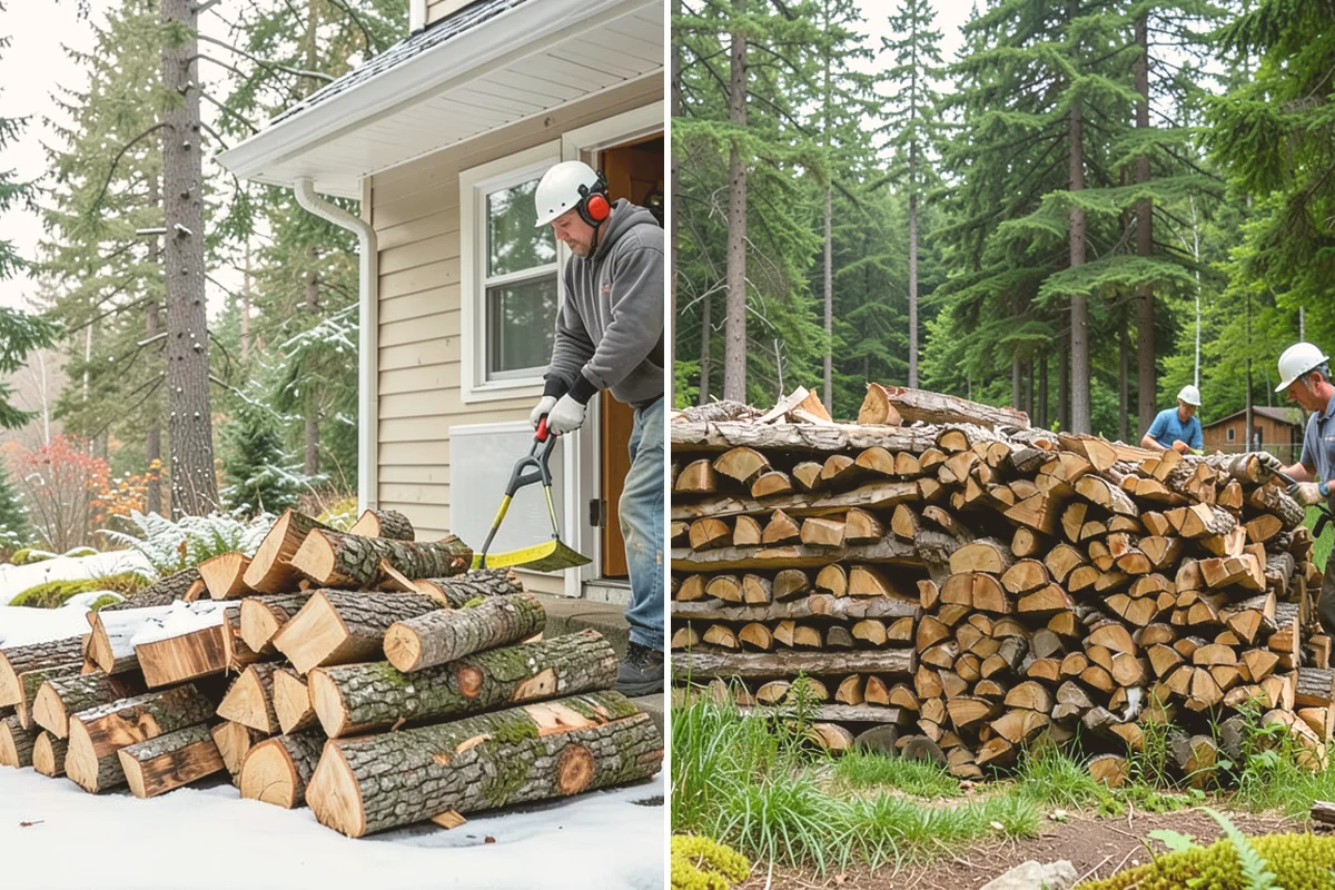 Firewood Debris Cleanup in Kirkland, King County, WA - Walk the site and identify the material to remove