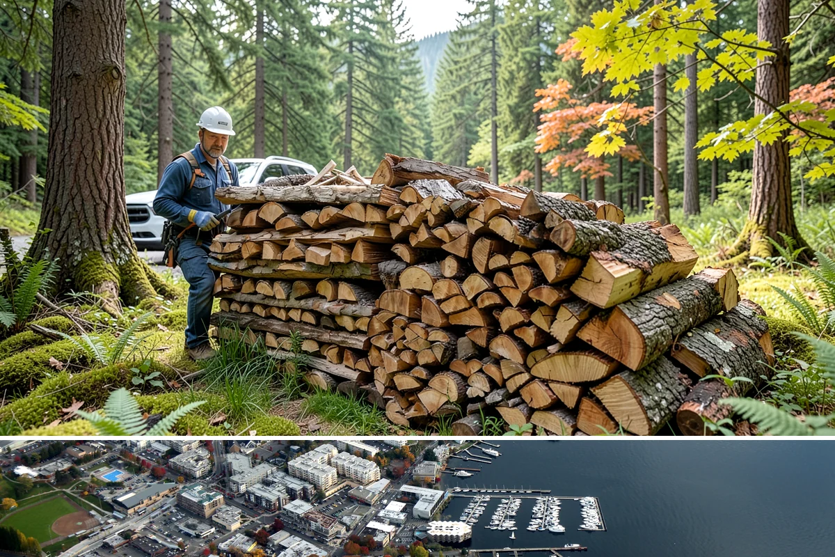 Firewood Debris Cleanup in Kirkland, King County, WA - Late winter and early spring are ideal, once the heavy burning season winds down and the accumulated mess is at its peak.