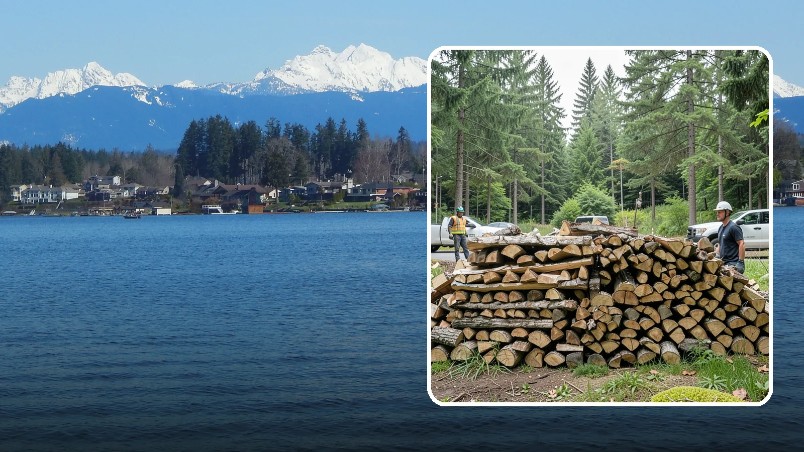 Firewood Debris Cleanup in Lake Stevens, Snohomish County, WA - We clear the scattered scraps, splinters, and leftover mess that pile up around a busy Pacific Northwest wood pile.