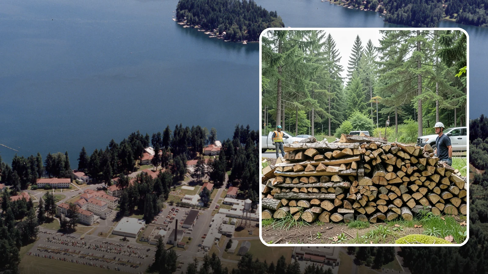 Firewood Debris Cleanup in Lakewood, Pierce County, WA - We clear the scattered scraps, splinters, and leftover mess that pile up around a busy Pacific Northwest wood pile.