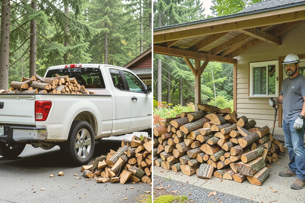 Firewood Debris Cleanup in Langley, Island County, WA - Walk the site and identify the material to remove