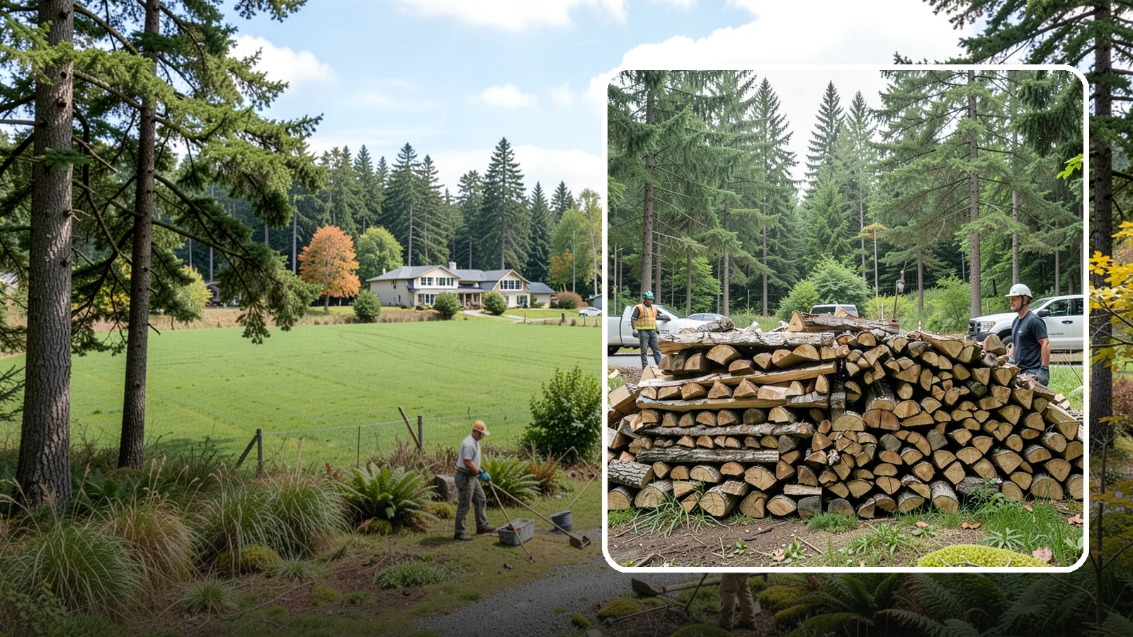 Firewood Debris Cleanup in Lyman, WA - We clear the scattered scraps, splinters, and leftover mess that pile up around a busy Pacific Northwest wood pile.