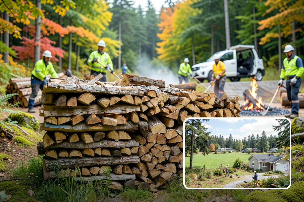Firewood Debris Cleanup in Lyman, WA - Removes trip hazards from wet, cluttered ground
