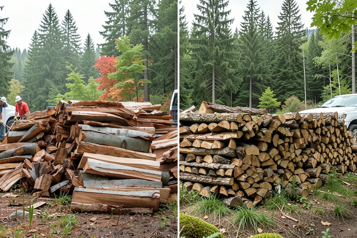 Firewood Debris Cleanup in Lyman, WA - Walk the site and identify the material to remove