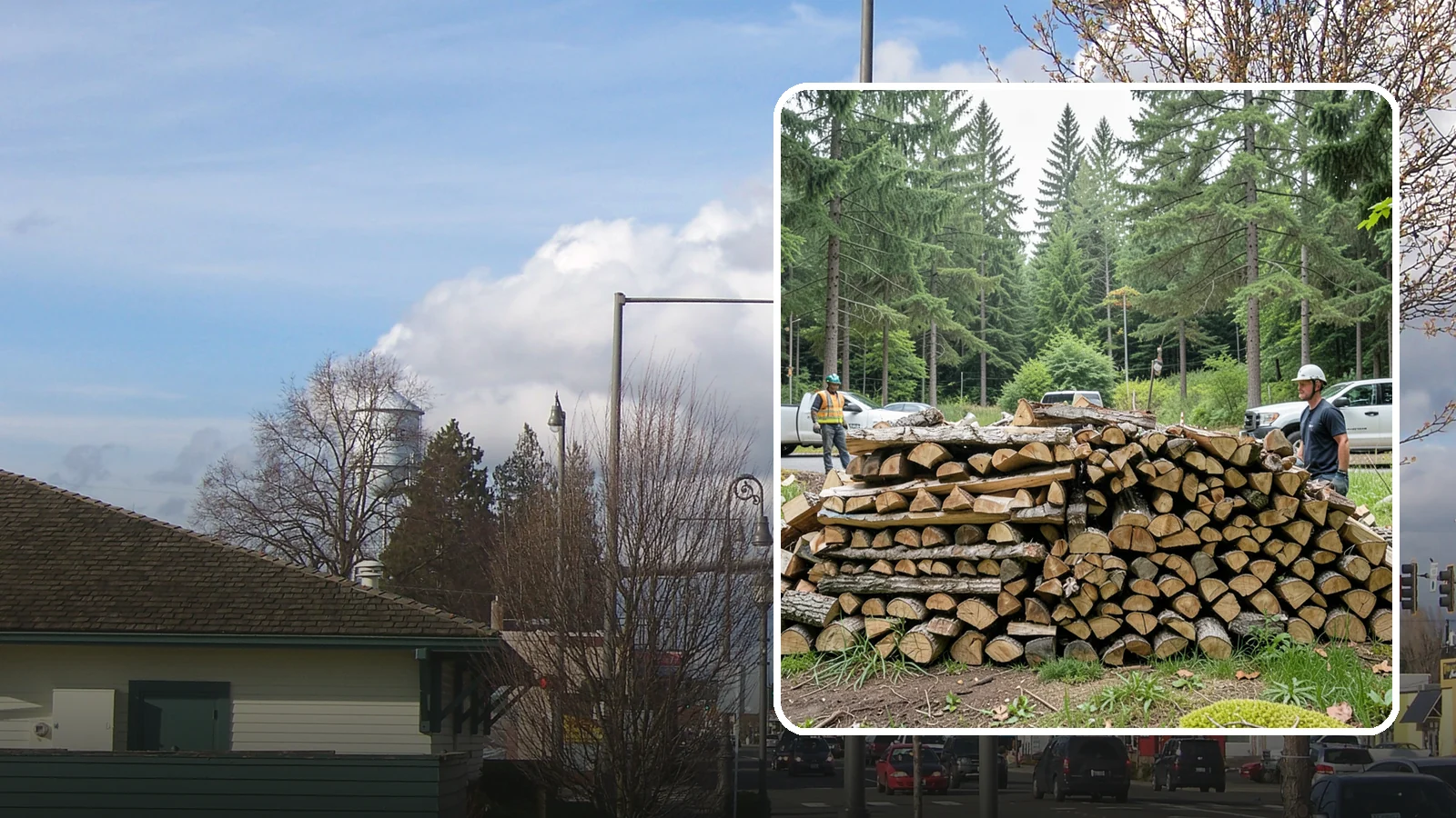 Firewood Debris Cleanup in Marysville, Snohomish County, WA - We clear the scattered scraps, splinters, and leftover mess that pile up around a busy Pacific Northwest wood pile.