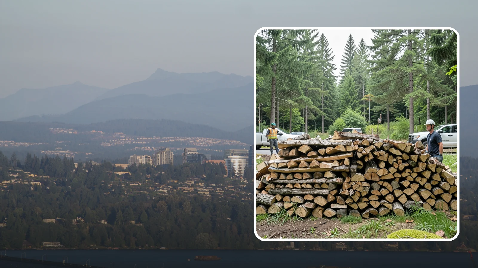 Firewood Debris Cleanup in Medina, King County, WA - We clear the scattered scraps, splinters, and leftover mess that pile up around a busy Pacific Northwest wood pile.