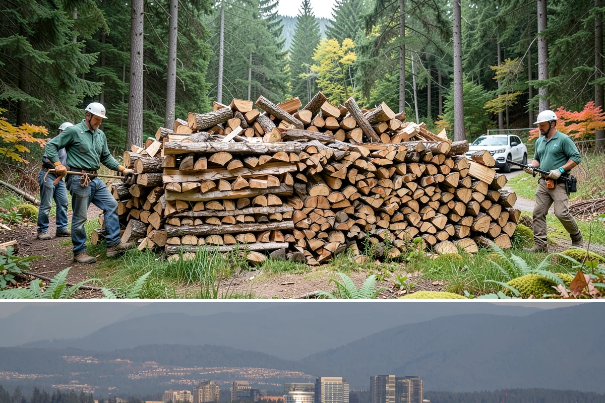 Firewood Debris Cleanup in Medina, King County, WA - Late winter and early spring are ideal, once the heavy burning season winds down and the accumulated mess is at its peak.