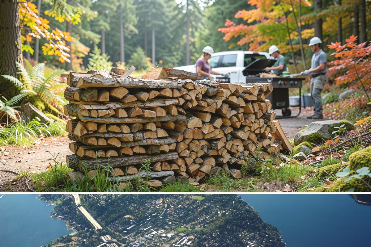 Firewood Debris Cleanup in Mercer Island, King County, WA - Late winter and early spring are ideal, once the heavy burning season winds down and the accumulated mess is at its peak.