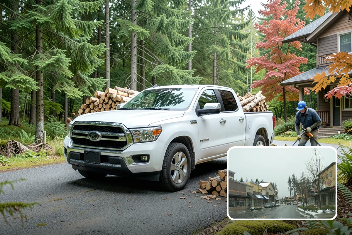 Firewood Debris Cleanup in Mill Creek, Snohomish County, WA - Removes trip hazards from wet, cluttered ground