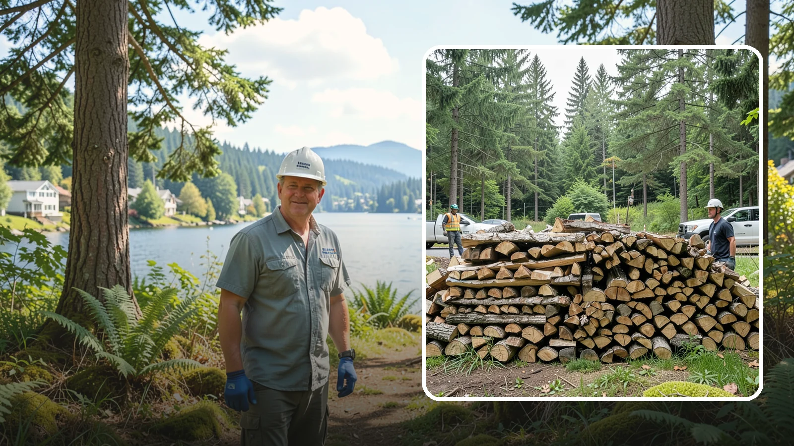 Firewood Debris Cleanup in Milton, King County, WA - We clear the scattered scraps, splinters, and leftover mess that pile up around a busy Pacific Northwest wood pile.